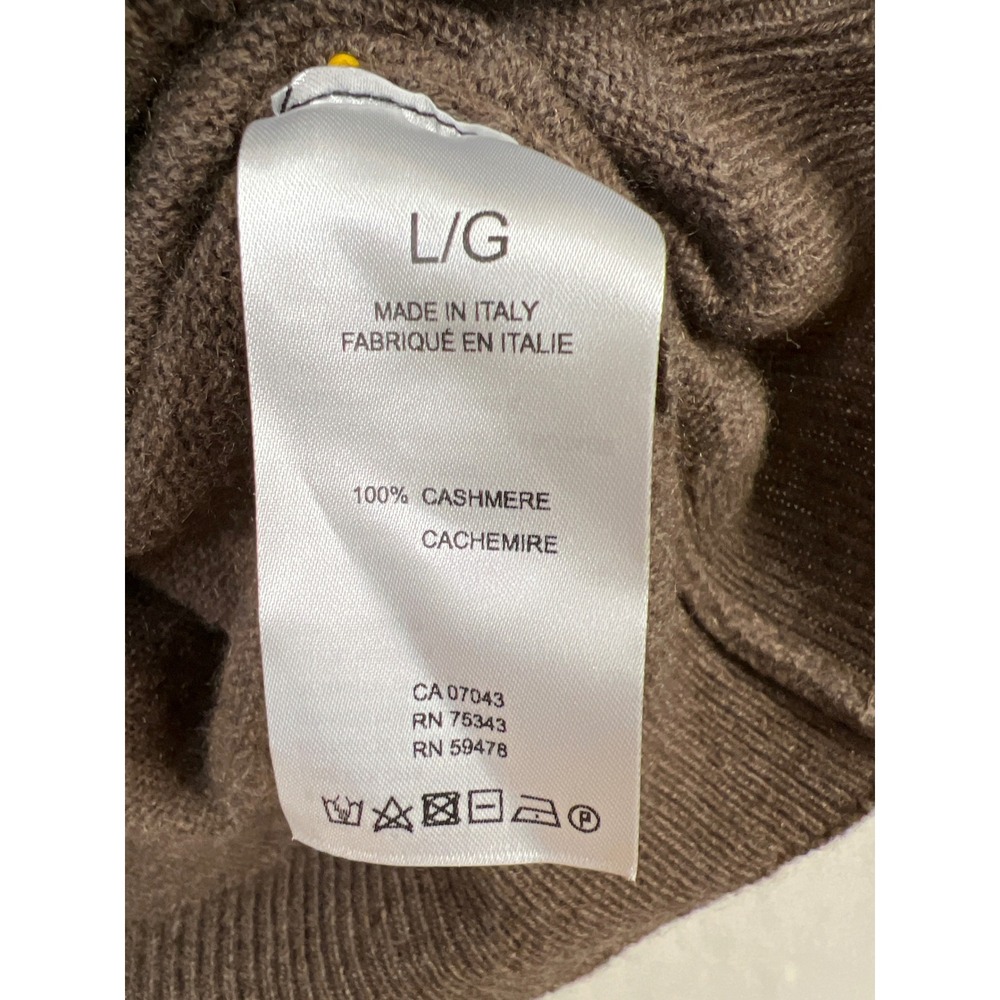 Maglificio Bartolini Polo Sweater Mens L Brown 100% Cashmere Pullover Italy - Picture 3 of 9